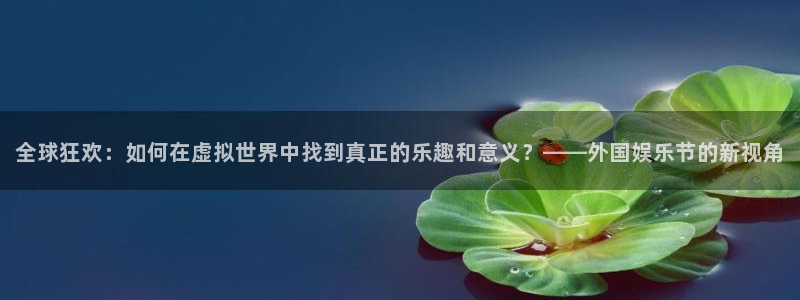 恒盛娱乐：全球狂欢：如何在虚拟世界中找到真正的乐趣和意义？——外国娱乐节的新视角