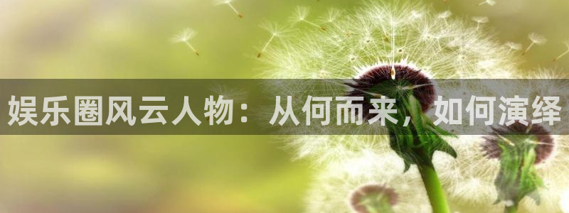 恒盛娱乐登陆：娱乐圈风云人物：从何而来，如何演绎